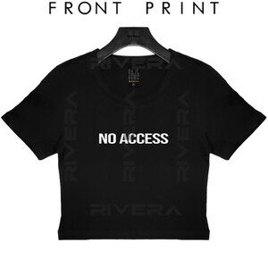 NO ACCESS Baby Tee Crop Tee Y2K Aesthetic, 90s Vintage Style, Minimal Tee